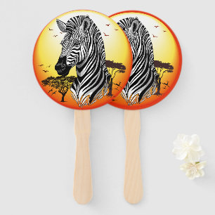 Leque Zebra African Savanna Wild Animal