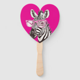 Leque Zebra e Girafa com Vidros Rosa Favoritos