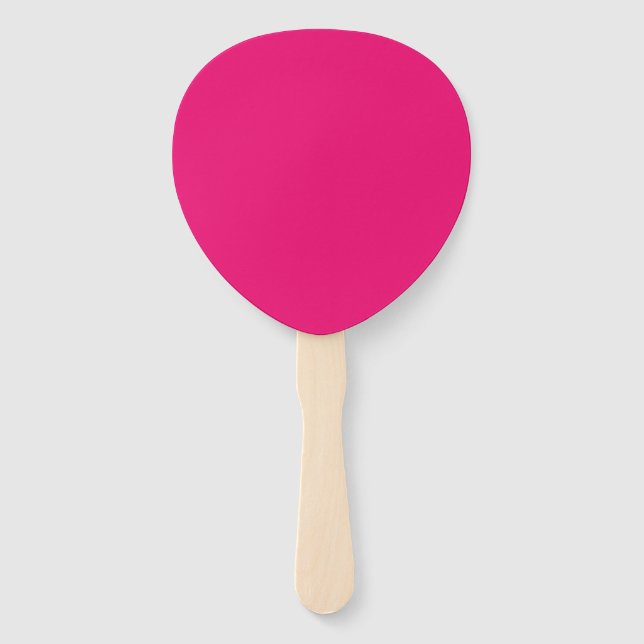 Leques de mão de fúcsia rosa quente (Frente)