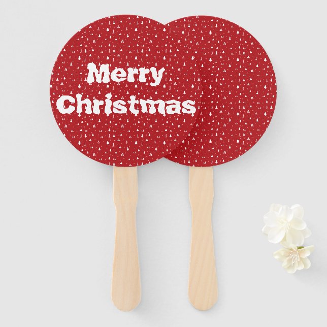 Leques de Natal e Flocos de Neve (Frente e Verso)