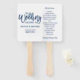 Leques de Programa de Casamento | Brush Script - A
