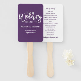 Leques de Programa de Casamento | Brush Script (Am