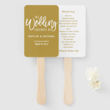 Leques de Programa de Casamento | Brush Script (Do