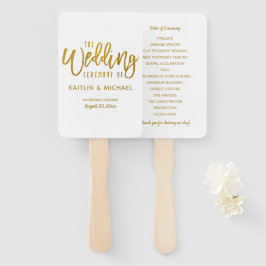 Leques de Programa de Casamento | Brush Script-Fol
