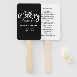 Leques de Programa de Casamento | Brush Script (Pr