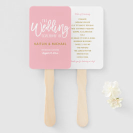 Leques de Programa de Casamento | Brush Script (Ro