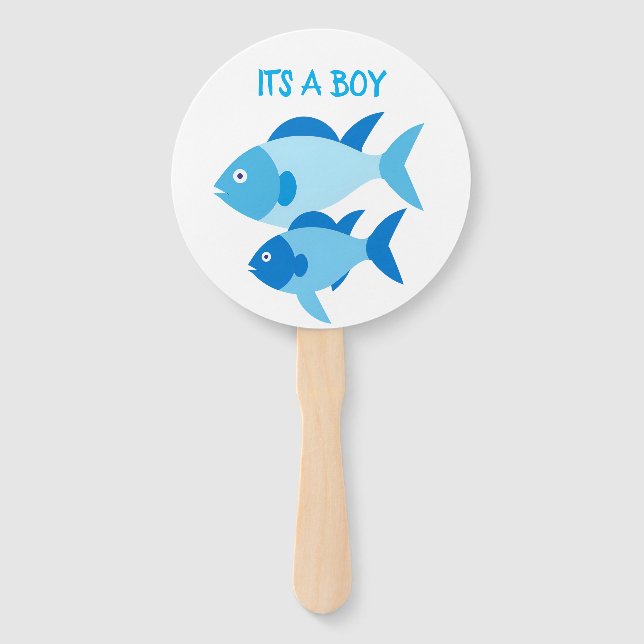 Leques para revelação de gênero peixe fofo (Frente)