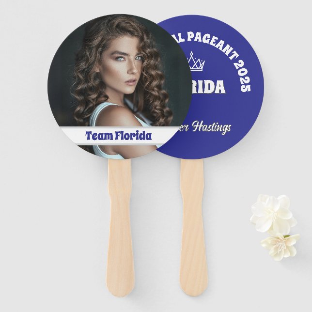 Leques Personalizados para Concurso - Lado Duplo 1 (Frente e Verso)