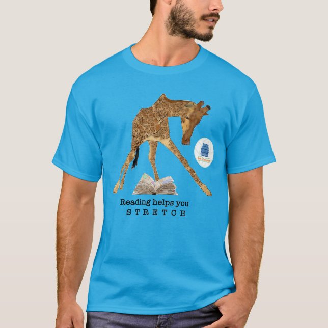 Ler ajuda a fortalecer a camiseta Girafa (Frente)