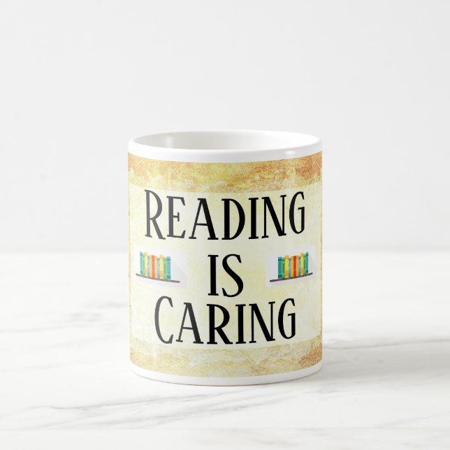 Ler é carregar caneca de café (Centro)