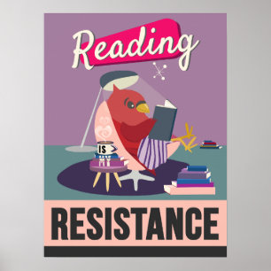 Ler É Minha Resistência – Impressão Estilo Retro