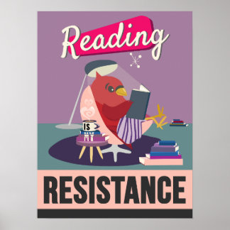 Ler É Minha Resistência – Impressão Estilo Retro