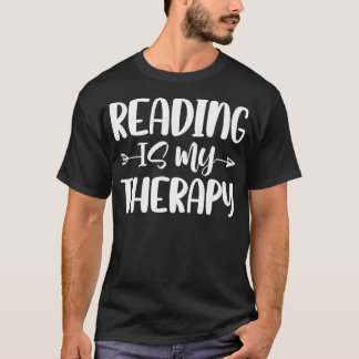 Ler é Minha Terapia Camisa Divertida de Biblioteca