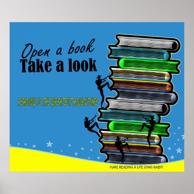 Ler é o maior Poster de aventura (Frente)