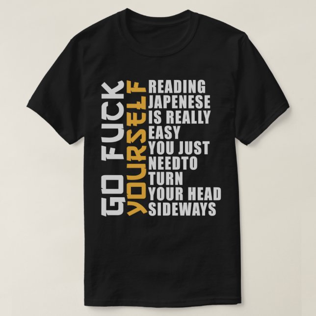 Ler Japonês É Muito Fácil Camisa Engraçado Sarcas (Frente do Design)