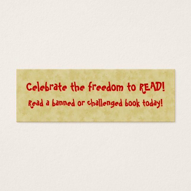 Ler livros proibidos Marcadores (Frente)