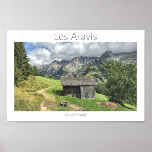 Les Aravis - Haute-Savoie, Poster francês dos Alpe