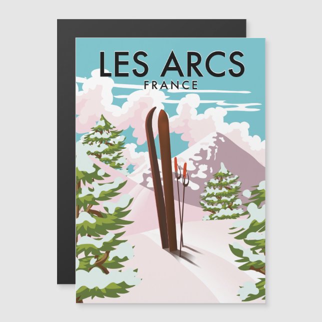 Les Arcs França viagem esqui (Frente/Verso)