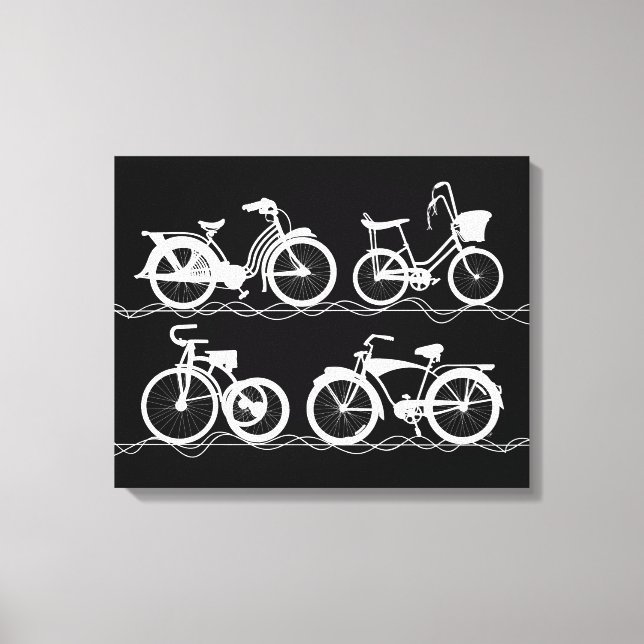 Les Bicyclettes White Canvas (Frente)
