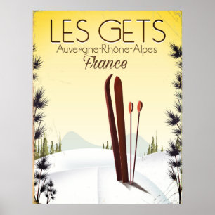 Les obtem o poster de viagens do esqui de France