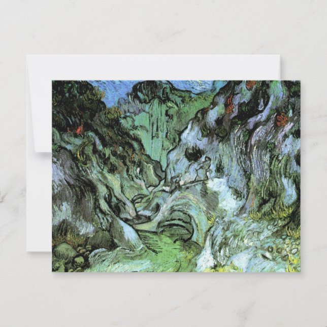 Les Peiroulets Ravine por Vincent van Gogh (Frente)