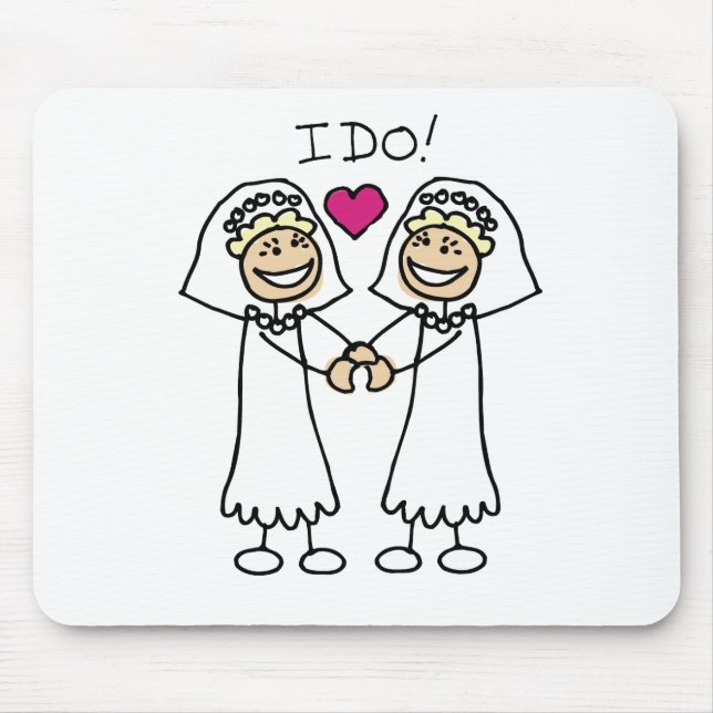 Lésbica Brides Mousepad (Frente)