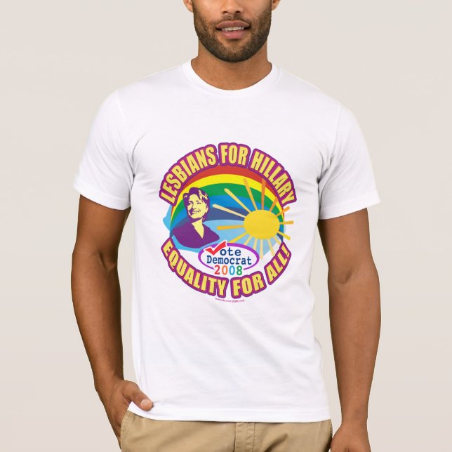 Lésbica para a camisa de Hillary (Frente)