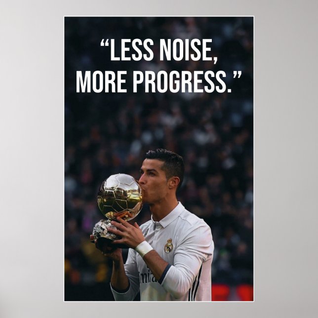 Less Noise More Progress Motivation Poster (Frente)