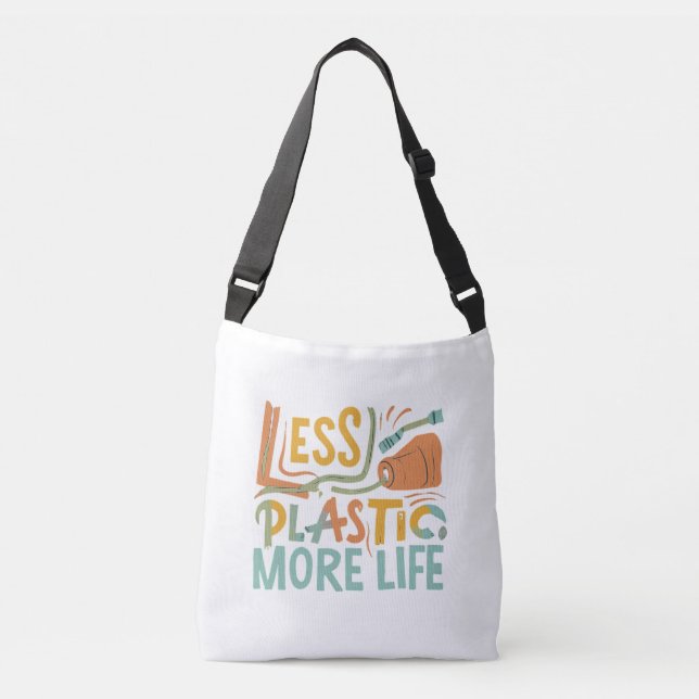 Less Plastic More Life – Eco Friendly Tote Bag (Frente)