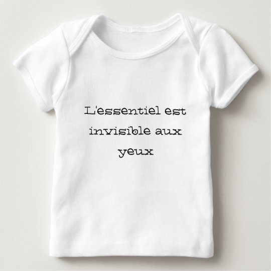 L'essentiel est invisible aux yeux camiseta para bebê