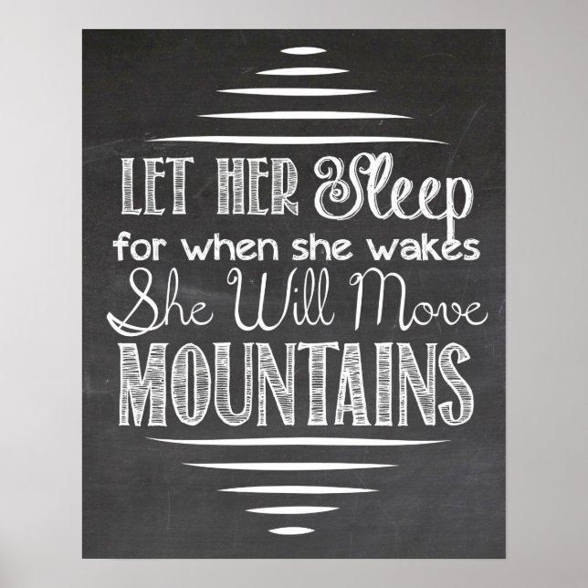 Let Her Sleep Chalkboard Poster (Frente)