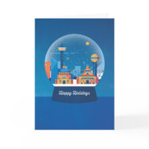 Let It Snow (Globe) Cartão de Boas Festas