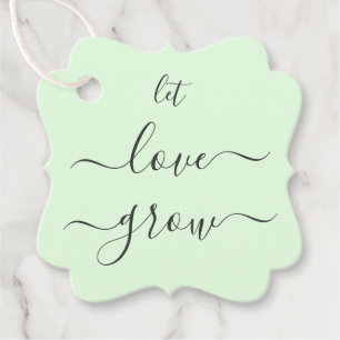 Let Love Grow Etiqueta de Presente de Casamento, E