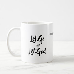 Let vai deixar a caneca de café do deus com cruz