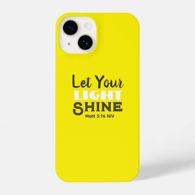 Let Your Light Shine Bible Verse Yellow Cute  (Verso)