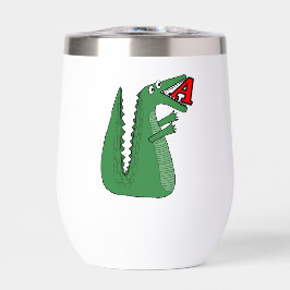 Letra A Alligator Baby Bodycase. Cute Animal Alp