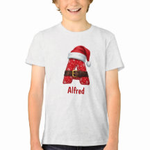 Letra A Monograma Fato de Papai Noel Alfabeto de N