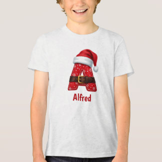 Letra A Monograma Fato de Papai Noel Alfabeto de N