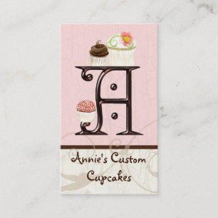 Letra A Monogramas Cartões de visitas da padaria