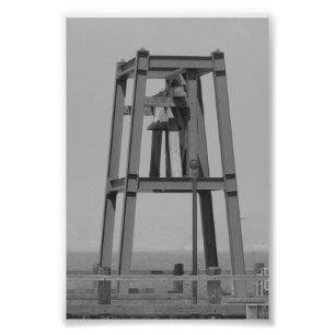 Letra alfabética Fotografia A6 Preta e Branco 4x6