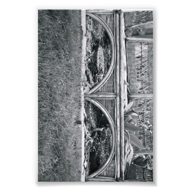Letra alfabética Fotografia B2 Preta e Branca 4x6 (Frente)