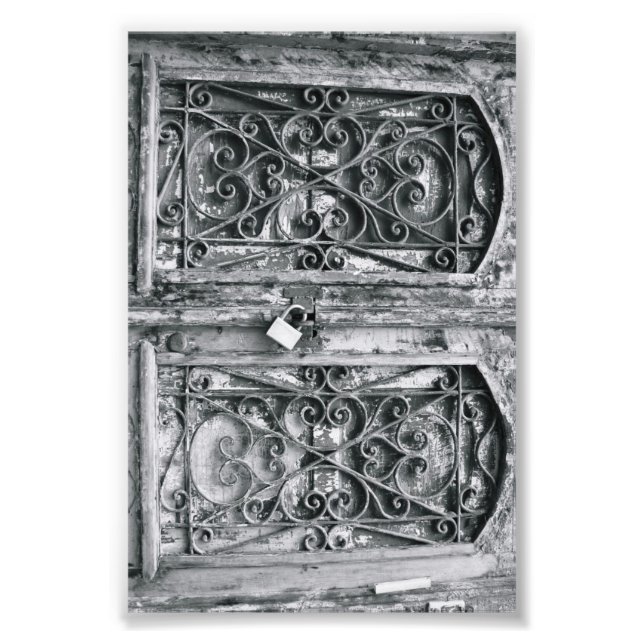 Letra alfabética Fotografia B6 Preta e Branco 4x6 (Frente)