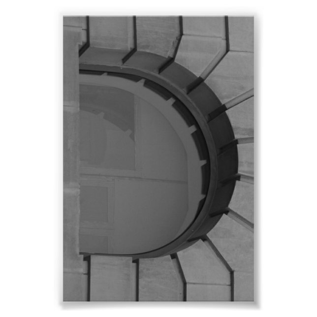 Letra alfabética Fotografia D7 Preta e Branca 4x6 (Frente)