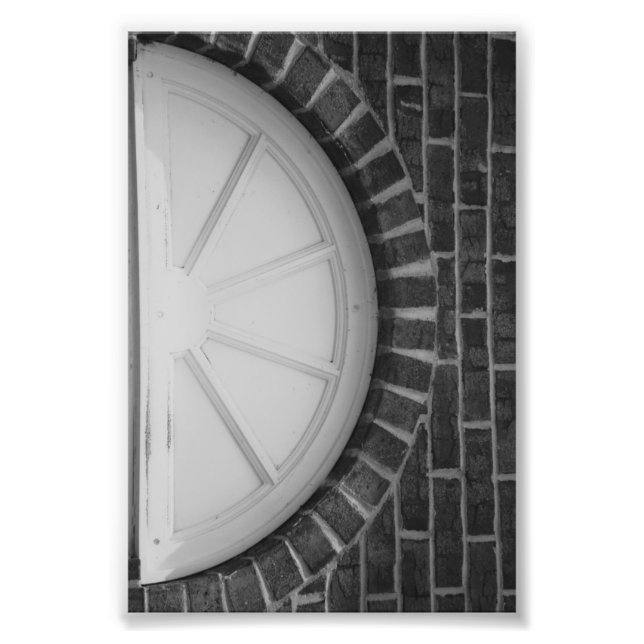 Letra alfabética Fotografia D8 Preto e Branco 4x6 (Frente)