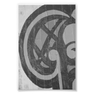 Letra alfabética Fotografia G4 Preto e Branco 4x6