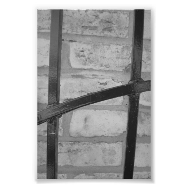 Letra alfabética Fotografia H4 Preto e Branco 4x6 (Frente)