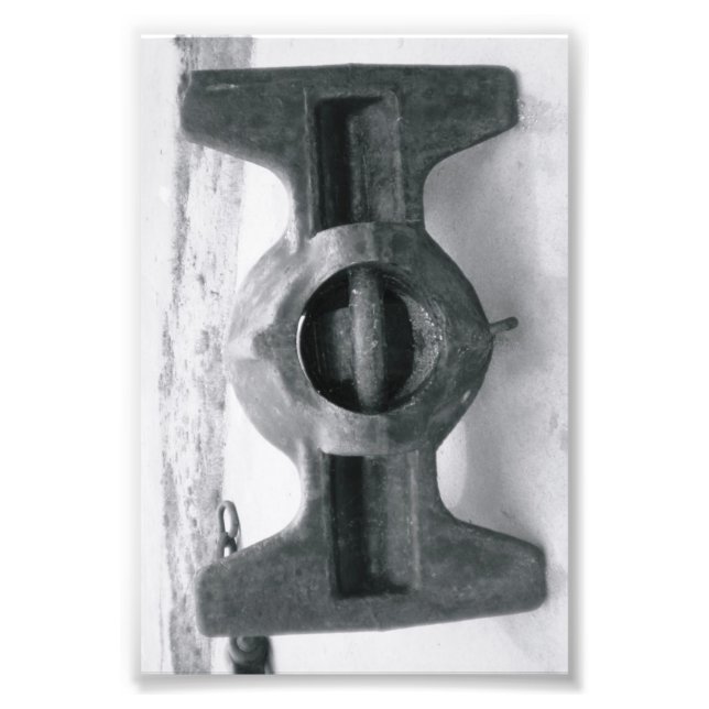 Letra alfabética Fotografia I6 Preta e Branco 4x6 (Frente)