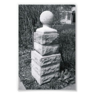 Letra alfabética Fotografia I8 Preto e Branco 4x6