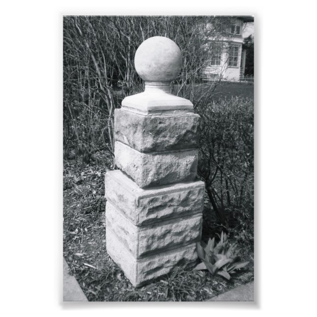 Letra alfabética Fotografia I8 Preto e Branco 4x6 (Frente)