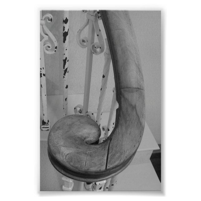 Letra alfabética Fotografia J5 Preto e Branco 4x6 (Frente)